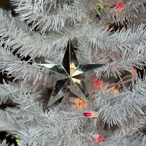 Reversible Silver and Gold Star Christmas Ornament